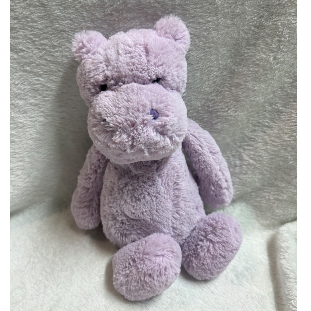 Jellycat Bashful Hippo Plush Stuffed Animal Lavender Purple Soft Toy JCINC3927